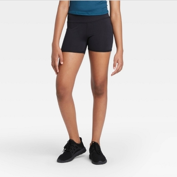 XXL(18) | Girl's All In Motion Black Tuble Shorts - Picture 1 of 5